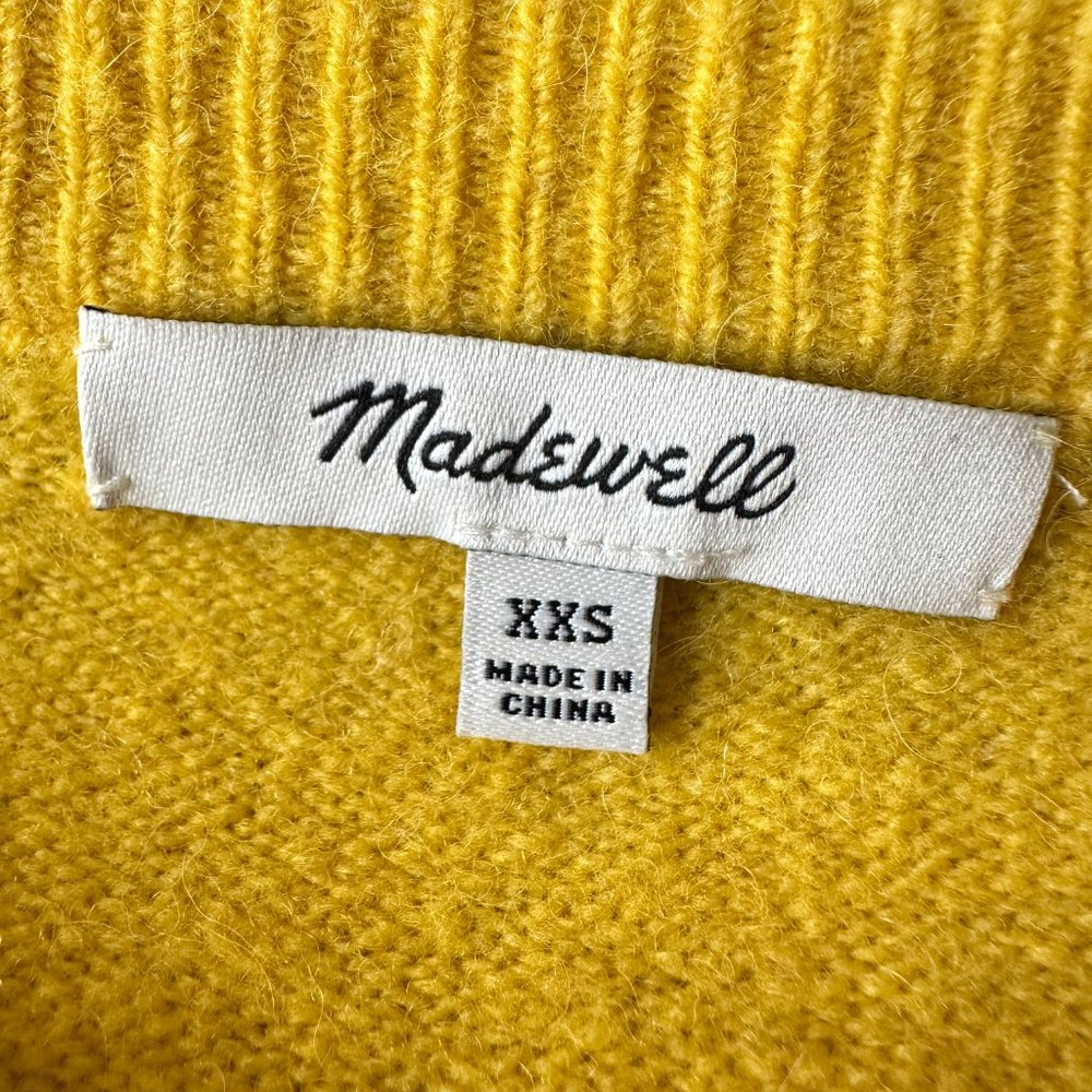 Madewell Colorblock Striped Gladwell Balloon Sleeve Pullover Alpaca Sweater XXS - Picture 7 of 9